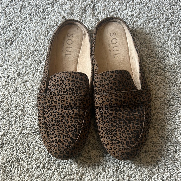 Naturalizer Brown Leopard Print Mules - Picture 1 of 5